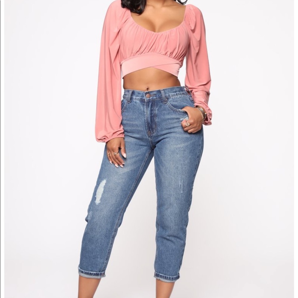 Nicki Boyfriend Jeans - Medium Blue Wash